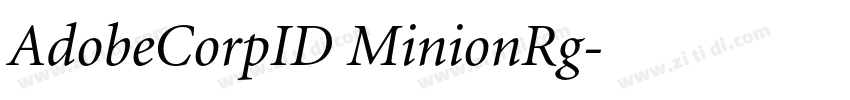 AdobeCorpID MinionRg字体转换